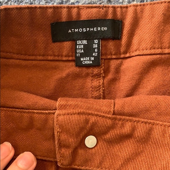 Dark Orange Button Skirt - Picture 3 of 3